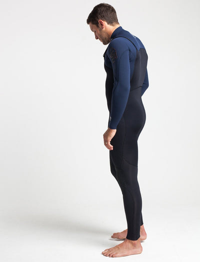 C-Skins Rewired 3/2mm Chest Zip Wetsuit - Black/Slate/Diamond - Buy online today at Down the Line Surf. International shipping available.