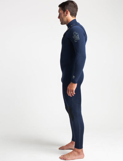C-Skins Rewired 4/3mm Chest Zip Wetsuit - Slate/Diamond - Buy online today at Down the Line Surf. International shipping available.