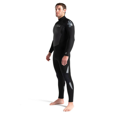 C-Skins Legend 4/3mm Back Zip Wetsuit - Black/Grey - Buy online today at Down the Line Surf. International shipping available.