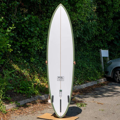 Pyzel Mid Length Crisis Surfboard - Olive - Buy online today at Down the Line Surf. International shipping available.