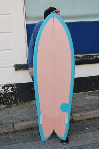 Ryan Lovelace Side-Cut Fish - Baby Blue/Pink - 5'4" - Buy online today at Down the Line Surf. International shipping available.