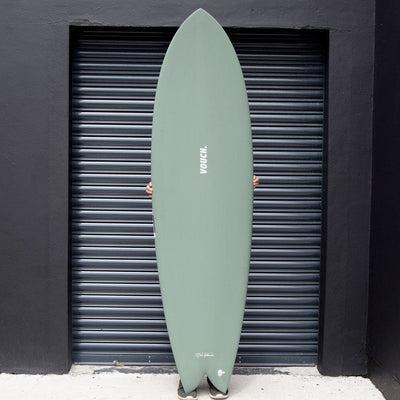 Vouch Mid Vish Surfboard - River Gum - 6'8" - Buy online today at Down the Line Surf. International shipping available.