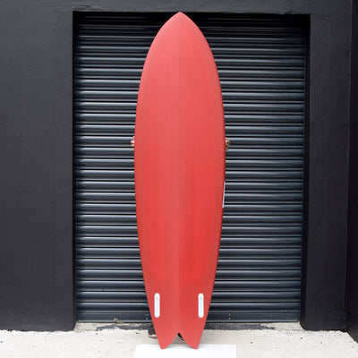 Vouch Mid Vish Surfboard - Applied Red - 6'8" - Buy online today at Down the Line Surf. International shipping available.