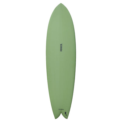 Vouch Mid Vish Surfboard - Olive - 6'10" - Buy online today at Down the Line Surf. International shipping available.
