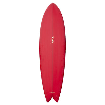 Vouch Mid Vish Surfboard - Red - 6'8" - Buy online today at Down the Line Surf. International shipping available.