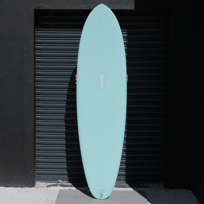 Vouch Twin Nuevo Surfboard - Aqua - 6'10" - Buy online today at Down the Line Surf. International shipping available.