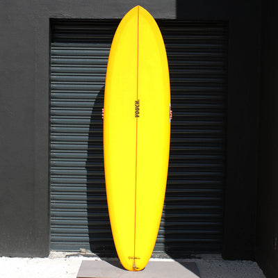 Vouch Twin Nuevo Surfboard - Golden Yellow - 7'0" - Buy online today at Down the Line Surf. International shipping available.