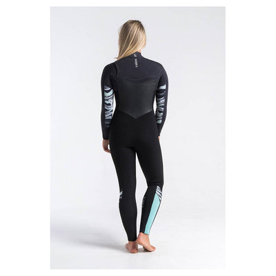C-Skins Women's Solace 5/4mm Chest Zip Wetsuit - Anthracite/Winter/Black - Buy online today at Down the Line Surf. International shipping available.