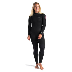 C-Skins Women's Surflite 3/2mm Back Zip Wetsuit - Black/Heather Rose - Buy online today at Down the Line Surf. International shipping available.